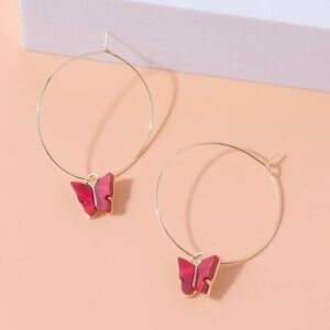 3/$30 💛 Butterfly Hoop Earrings